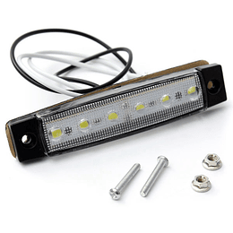 Luz Led SMD Indicadora Lateral Señalizador Posición Freno 12V 24V Camión Tráiler Remolque Auto Moto - BLANCO 