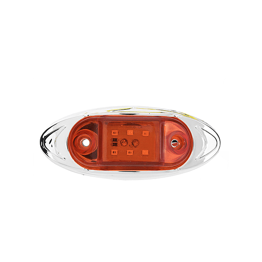 Foco Luz 6 Led Fija Indicadora Lateral Posición Freno Señalizador Camión Rampla Bi-Voltaje 12V-24V