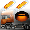 Foco Luz 12 Led Fija Indicadora Lateral Posición Freno Señalizador Camión Rampla Bi-Voltaje 12V-24V