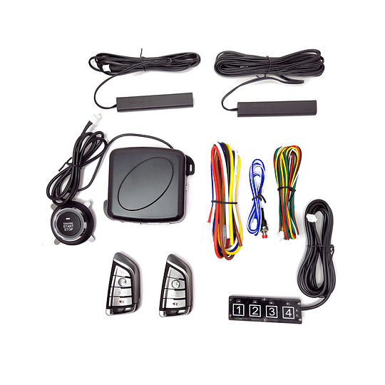 (Por Mayor) Botón Start Stop + Control Remoto PKE Con Encendido Y Apagado Remoto A Distancia Sin Llave Univ Auto