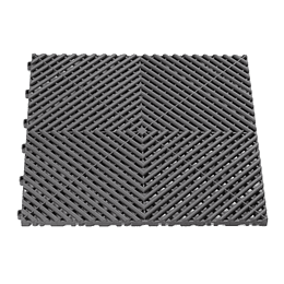 Pisos Baldosas Encastrables Plástico PP De Alta Resistencia Para Garajes Autolavado Talleres Detailing Showroom - GRIS OSCURO