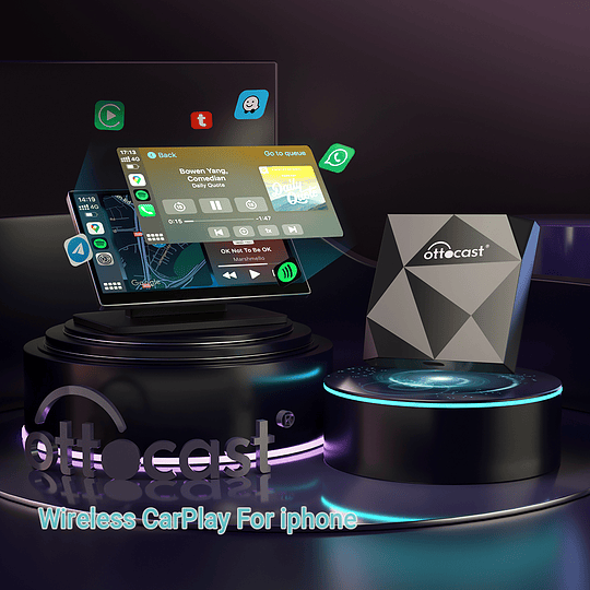 U2 AIR Adaptador Interfaz Convertidor Apple Carplay De Cable USB a Conexión Inalámbrica ¡YA NO MÁS CABLES!