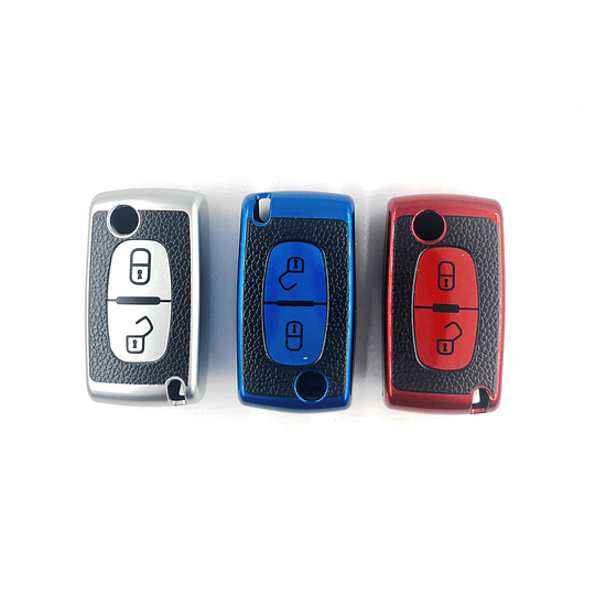 Funda Protector Tpu Calce Perfecto CITROEN/PEUGEOT 2 BOTONES Control Remoto Smart Key Llave Navaja Auto