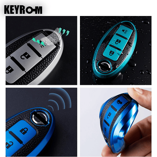 Funda Protector Tpu Calce Perfecto NISSAN 3 BOTONES Control Remoto Smart Key Llave Auto