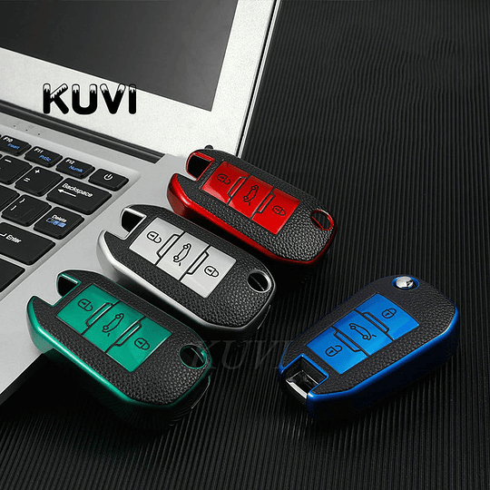 Funda Protector Tpu Calce Perfecto PEUGEOT 3 BOTONES Control Remoto Smart Key Llave Navaja Auto