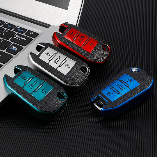 Funda Protector Tpu Calce Perfecto PEUGEOT 3 BOTONES Control Remoto Smart Key Llave Navaja Auto