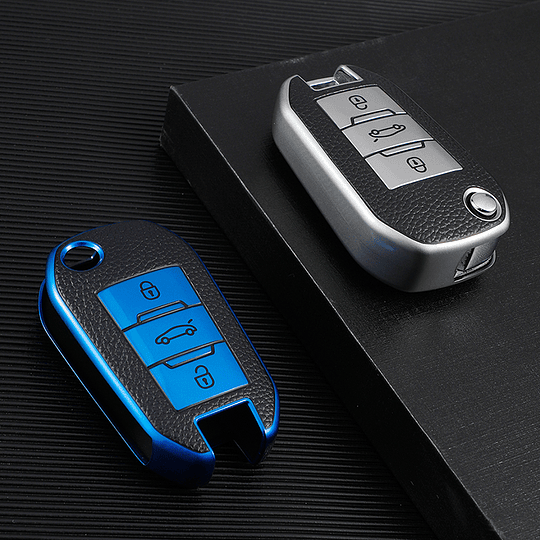 Funda Protector Tpu Calce Perfecto PEUGEOT 3 BOTONES Control Remoto Smart Key Llave Navaja Auto