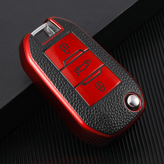 Funda Protector Tpu Calce Perfecto PEUGEOT 3 BOTONES Control Remoto Smart Key Llave Navaja Auto