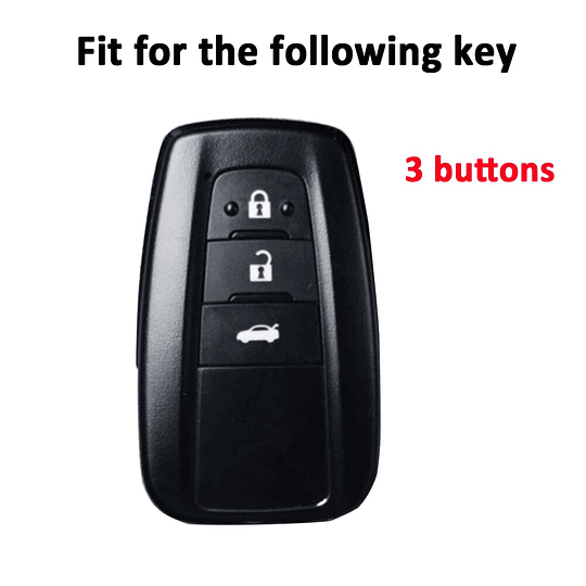 Funda Protector Tpu Calce Perfecto TOYOTA 3 BOTONES Control Remoto Smart Key Llave Auto