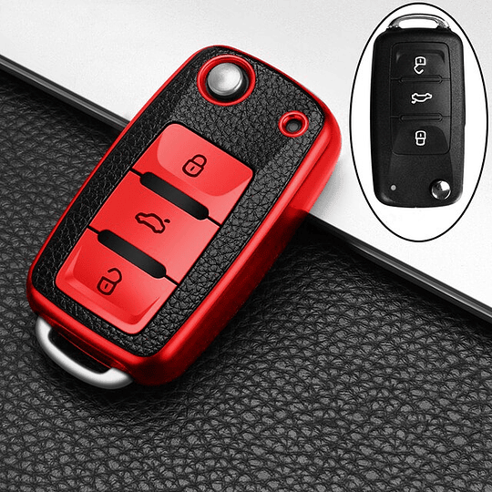 Funda Protector Tpu Calce Perfecto VOLKSWAGEN 3 BOTONES Control Remoto Smart Key Llave Navaja Auto