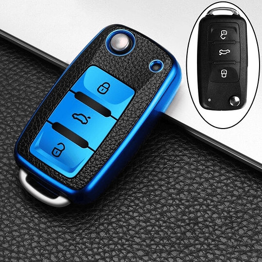 Funda Protector Tpu Calce Perfecto VOLKSWAGEN 3 BOTONES Control Remoto Smart Key Llave Navaja Auto