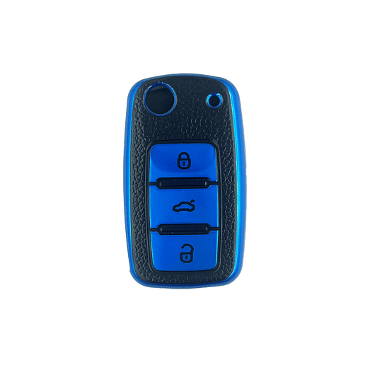 Funda Protector Tpu Calce Perfecto VOLKSWAGEN 3 BOTONES Control Remoto Smart Key Llave Navaja Auto