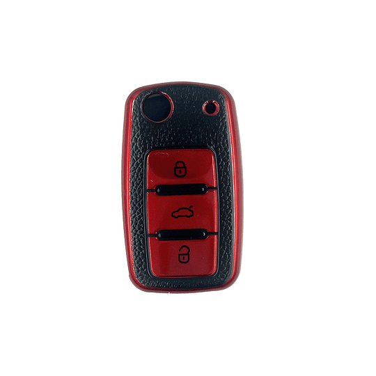 Funda Protector Tpu Calce Perfecto VOLKSWAGEN 3 BOTONES Control Remoto Smart Key Llave Navaja Auto