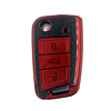 Funda Protector Tpu Calce Perfecto VOLKSWAGEN 3 BOTONES Control Remoto Smart Key Llave Navaja Auto