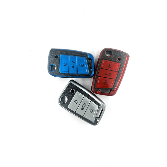 Funda Protector Tpu Calce Perfecto VOLKSWAGEN 3 BOTONES Control Remoto Smart Key Llave Navaja Auto