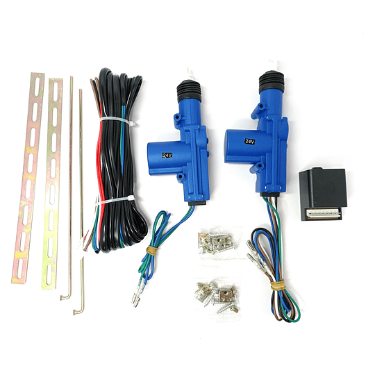 Kit X2 Motores Bloqueo Cierre Centralizado 2 Puertas Universal Para Camiones 24V (Modelo Básico)
