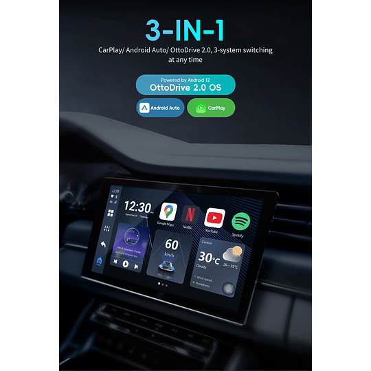 OTTOCAST Adaptador inalámbrico Android Auto A2Air Pro, adaptador  inalámbrico de coche actualizado 2023 para Android Auto, convierte Android  Auto con
