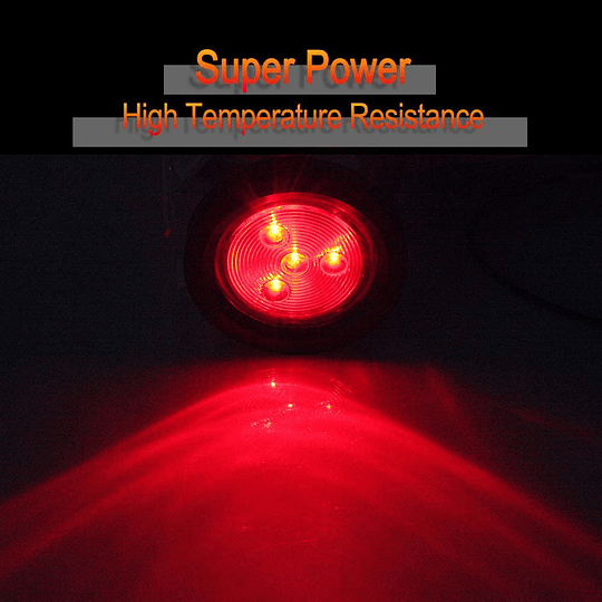 Foco Luz Led SMD 2 1/2 Pulg Indicador Lateral Posición Camión Rampla Rojo Ámbar Blanco Bi-Voltaje 12V-24V