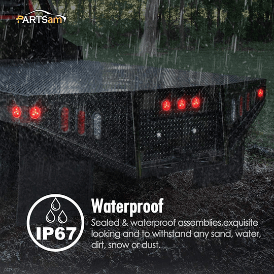 Foco Luz Led SMD 2 1/2 Pulg Indicador Lateral Posición Camión Rampla Rojo Ámbar Blanco Bi-Voltaje 12V-24V