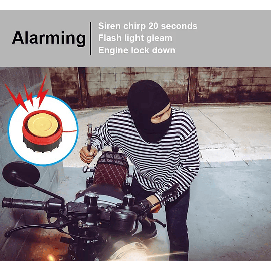 Kit Seguridad Alarma Moto SPY Encendido Apagado Remoto a Distancia Y Antiportonazo de Presencia