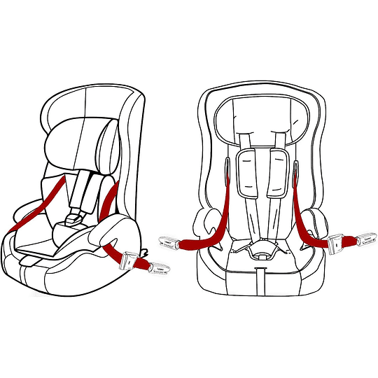 Sujetador Correa Cinturón Seguridad De Anclaje y Fijación Isofix Para Silla de Bebé Auto Camioneta