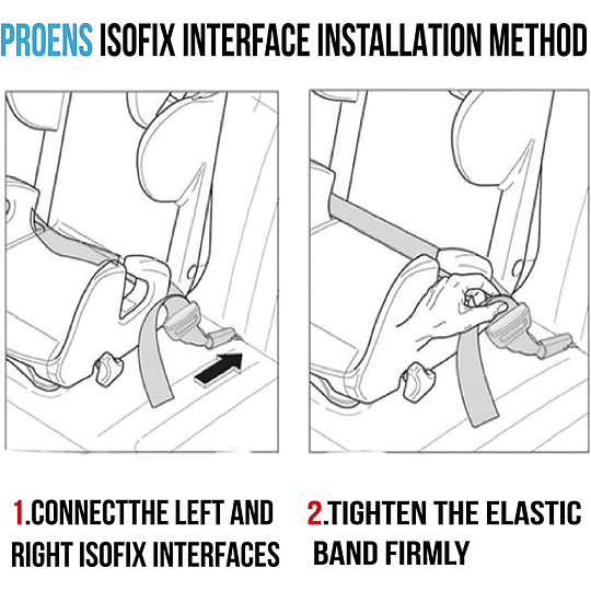 Sujetador Correa Cinturón Seguridad De Anclaje y Fijación Isofix Para Silla de Bebé Auto Camioneta