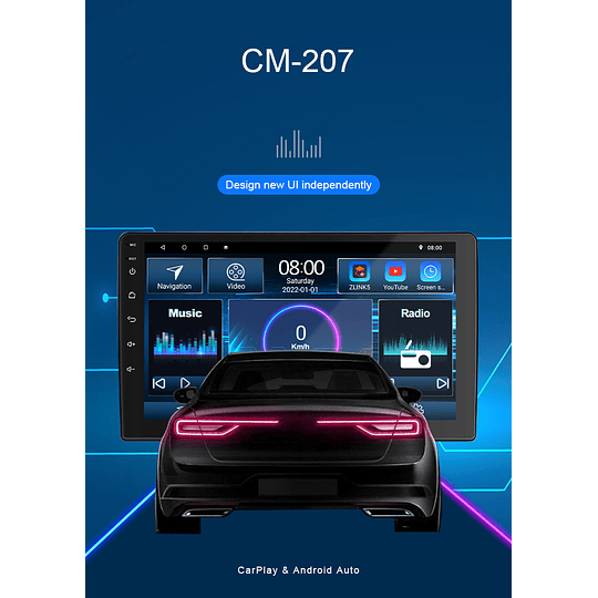 Radio Android 9 Pulgadas 2+32gb Memoria CPU 4 Núcleos Carplay Android Auto Inalámbrico Ecualizador DSP Pantalla IPS
