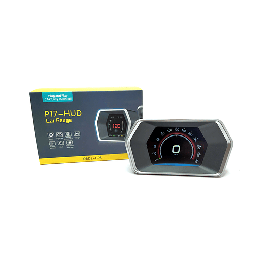 P17 Medidor Pantalla Monitor Inteligente Velocímetro RPM Digital HUD (OBD2) Computador a Bordo de Viaje