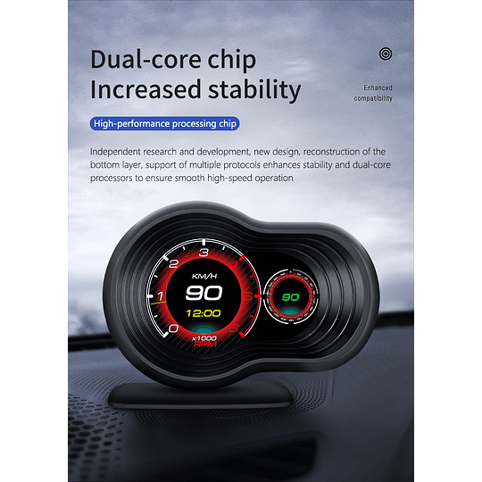 F9 Medidor Pantalla Monitor Inteligente Velocímetro RPM Digital HUD (OBD2) Computador a Bordo de Viaje