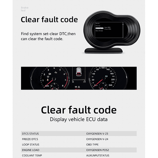 F9 Medidor Pantalla Monitor Inteligente Velocímetro RPM Digital HUD (OBD2) Computador a Bordo de Viaje