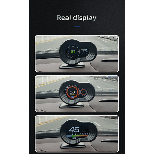 F9 Medidor Pantalla Monitor Inteligente Velocímetro RPM Digital HUD (OBD2) Computador a Bordo de Viaje