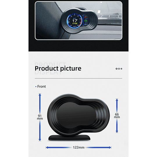 F9 Medidor Pantalla Monitor Inteligente Velocímetro RPM Digital HUD (OBD2) Computador a Bordo de Viaje