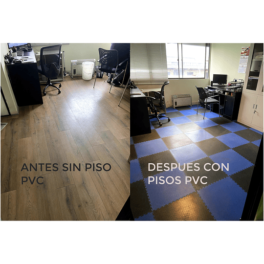 Pisos Baldosas Encastrables PVC Sólido 50x50cm Ideal para Bodegas Gimnasios Oficinas Colegios Tiendas Sala Cuna