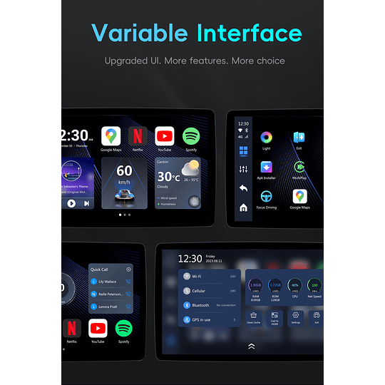 (Por Mayor) OTTOAIBOX P3 Upgrade Multimedia Carplay Y Android Auto Inalámbrico YouTube Netflix Directv Hbo Disney+ Instagram TikTok 8+128Gb 8 Núcleos