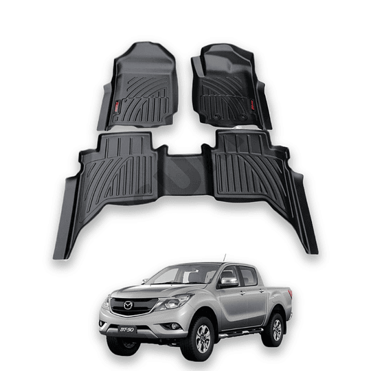 (Mazda BT50 2013-2020) Pisos Rígidos Calce Perfecto Tipo Bandeja Antiderrame