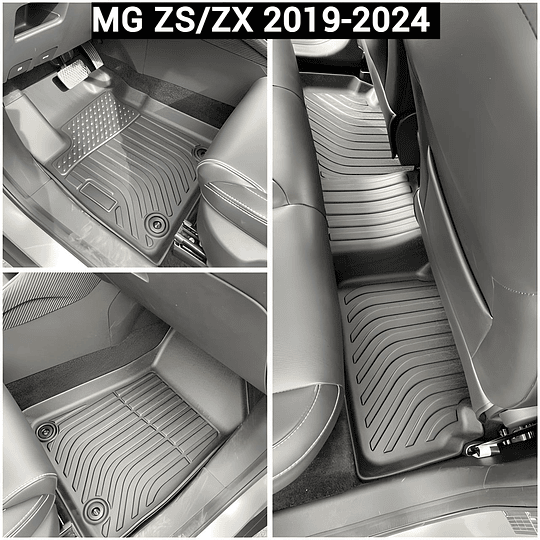 (MG ZS/ZX 2019-2025+) Pisos Rígidos Calce Perfecto Tipo Bandeja Antiderrame