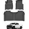 (Chevrolet Silverado 2019-2025+) Pisos Rígidos Calce Perfecto Tipo Bandeja Antiderrame