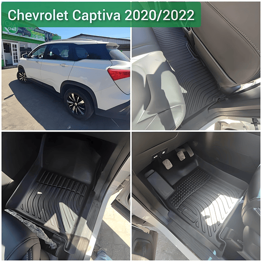 (Chevrolet Captiva 2019-2025+) Pisos Rígidos Calce Perfecto Tipo Bandeja Antiderrame