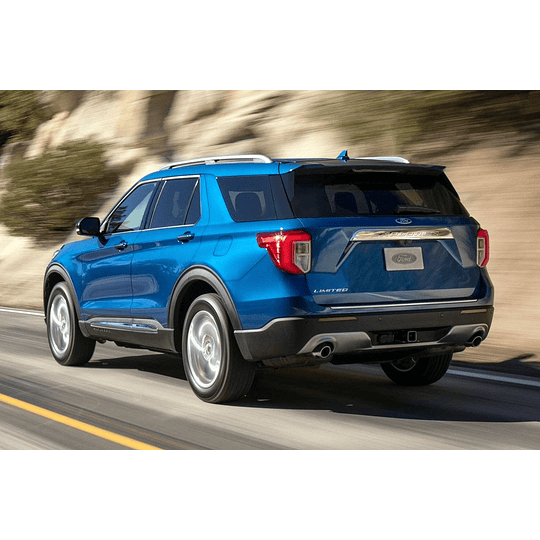 (Ford Explorer 2020+) Pisos Rígidos Calce Perfecto Tipo Bandeja Antiderrame (1era+2da+3era Fila de Asientos)