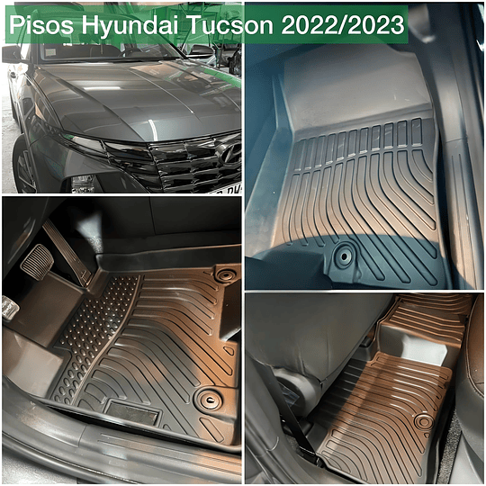 (Hyundai Tucson 2022-2025+) Pisos Rígidos Calce Perfecto Tipo Bandeja Antiderrame