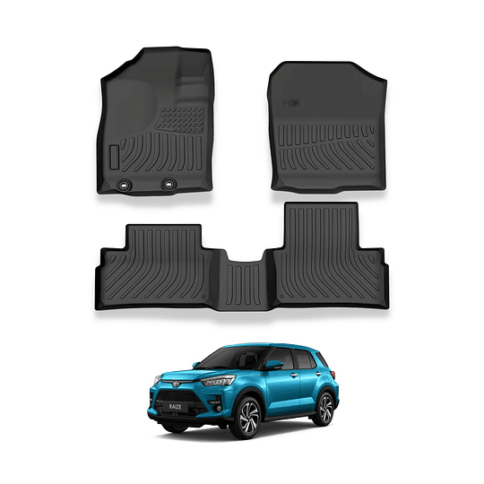 (Toyota Raize 2021-2025+) Pisos Rígidos Calce Perfecto Tipo Bandeja Antiderrame