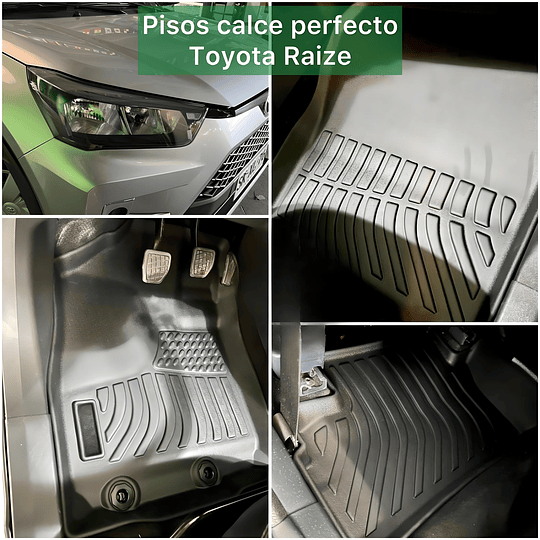 (Toyota Raize 2021-2025+) Pisos Rígidos Calce Perfecto Tipo Bandeja Antiderrame