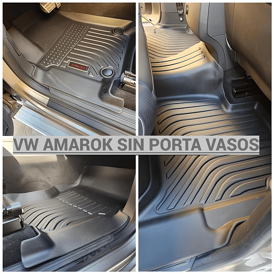 (Volkswagen Amarok 2010-2025+) Pisos Rígidos Calce Perfecto Tipo Bandeja Antiderrame 