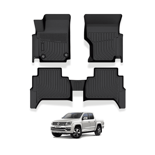 (Volkswagen Amarok 2010-2025+) Pisos Rígidos Calce Perfecto Tipo Bandeja Antiderrame 