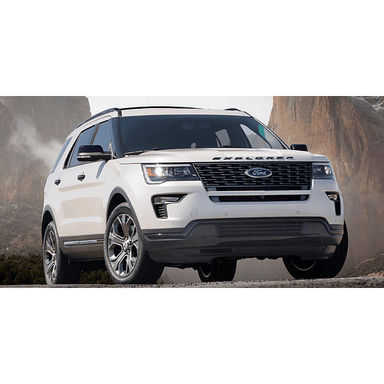 (Ford Explorer 2015-2019) Pisos Rígidos Calce Perfecto Tipo Bandeja Antiderrame (1era+2da+3era Fila de Asientos)