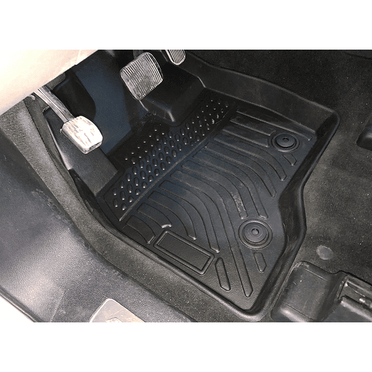 (Ford Explorer 2015-2019) Pisos Rígidos Calce Perfecto Tipo Bandeja Antiderrame (1era+2da+3era Fila de Asientos)