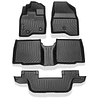 (Ford Explorer 2015-2019) Pisos Rígidos Calce Perfecto Tipo Bandeja Antiderrame (1era+2da+3era Fila de Asientos)