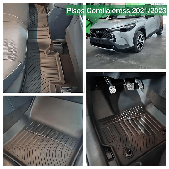 (Toyota Corolla Cross 2021-2025+) Pisos Rígidos Calce Perfecto Tipo Bandeja Antiderrame