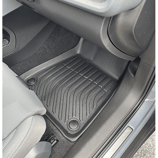 (Hyundai Santa Fe MX5 2024+) Pisos Rígidos Calce Perfecto Tipo Bandeja Antiderrame (1era+2da+3era Fila de Asientos)