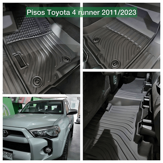 (Toyota 4Runner del 2010 al 2024) Pisos Rígidos Calce Perfecto Tipo Bandeja Antiderrame